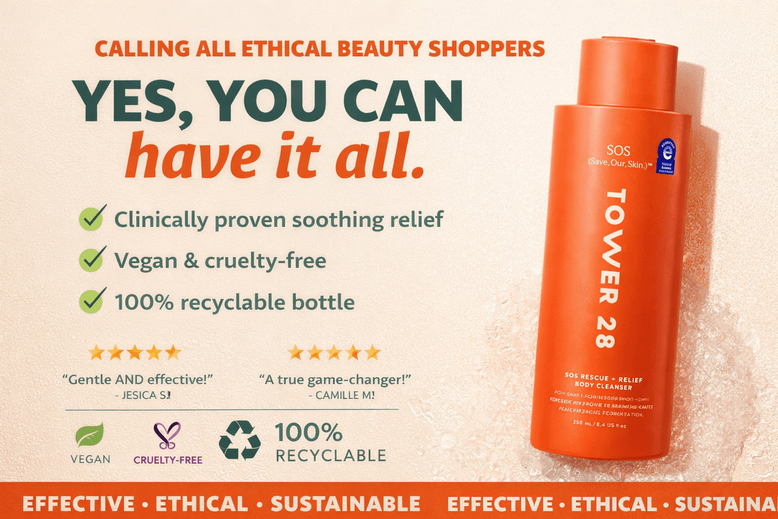 Stop believing vegan means weak skin relief.