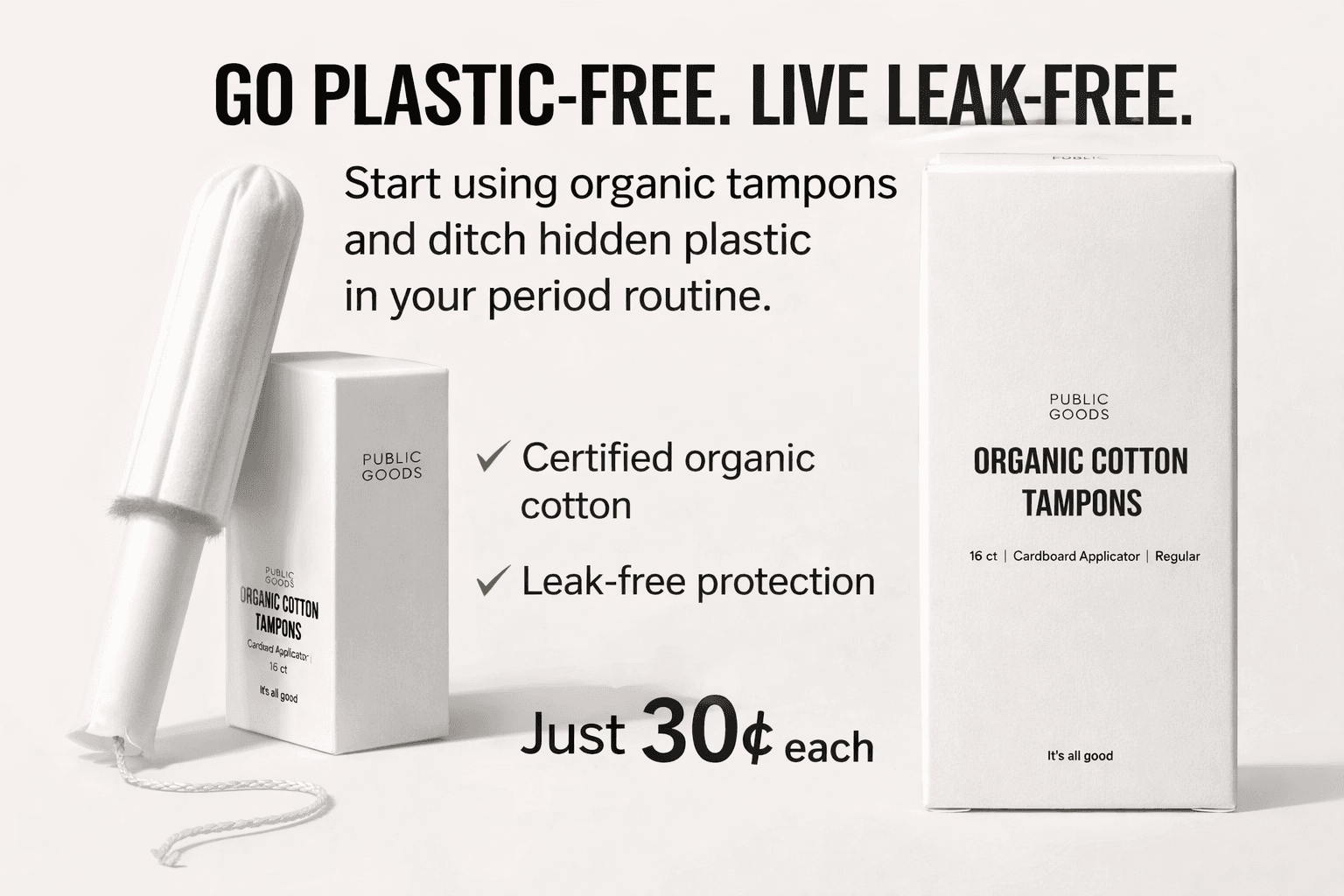 What if I told you eco‑tampons aren’t more expensive?